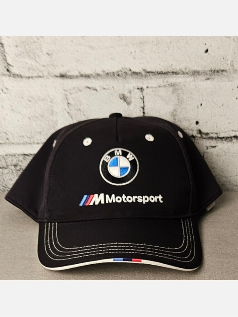 BMW M Motorsport Puma Snapback Hat Black Racing Cap Adjustable